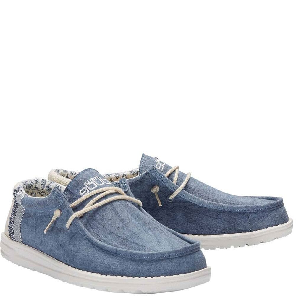mens hey dude wally canvas casual shoe