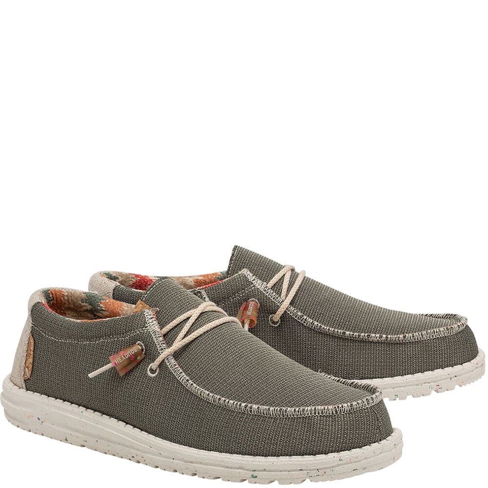 Image for Hey Dude Men's Wally Eco Sox Casual Shoes - Algae from elliottsboots