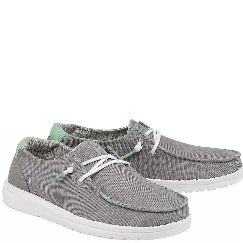 Image for Hey Dudes Women's Wendy Corduroy Casual Shoes - Glacier Grey from bootbay