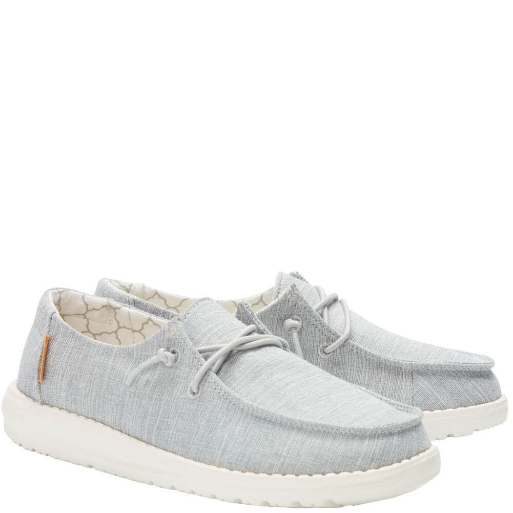 Image for Hey Dude Kid's Wendy Linen Casual Shoes - Gray from bootbay