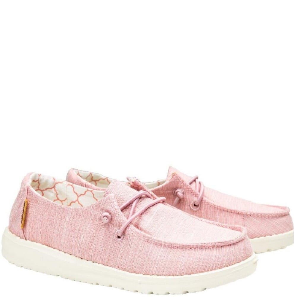 Image for Hey Dude Kid's Wendy Linen Casual Shoes - Cotton Candy from bootbay