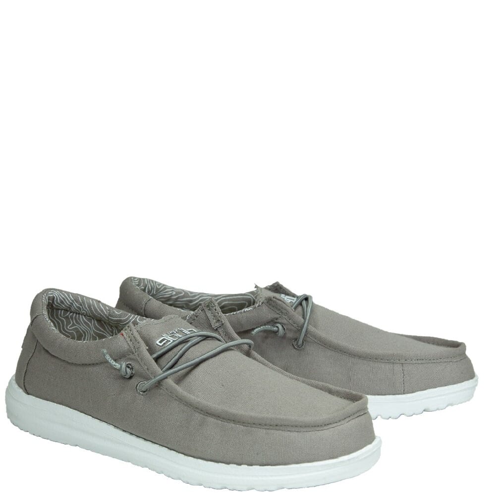 Image for Hey Dude Kid's Wally Casual Shoes - Grey from bootbay