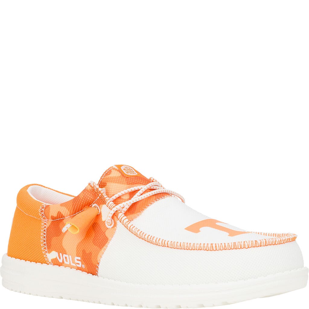 Hey Dude Men's Wally Tri Tennessee Casual Shoes - Orange/White |  elliottsboots