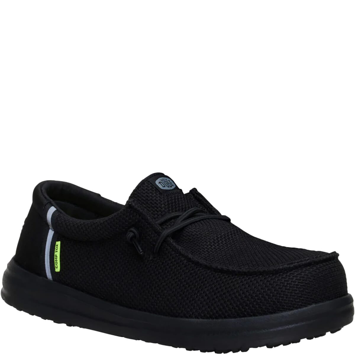 HEYDUDE Men's Wally Work Comp Toe Safety Shoes - Black | elliottsboots