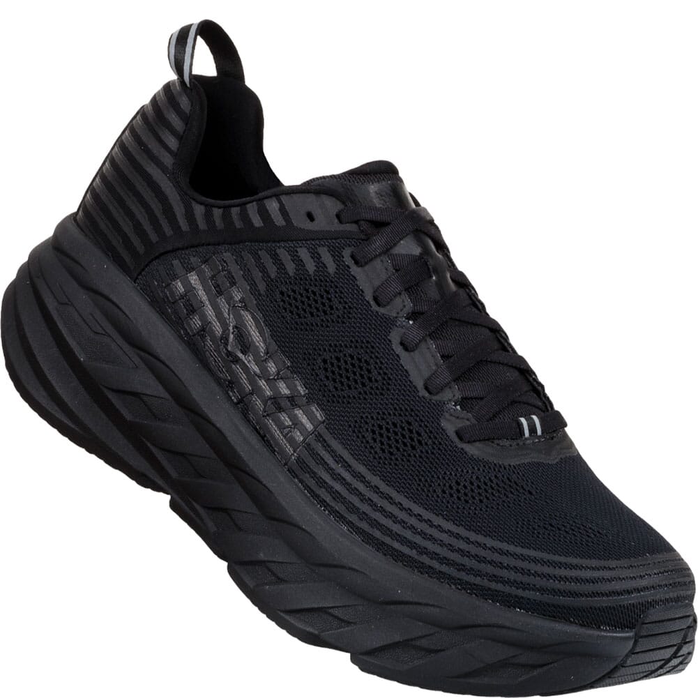 HOKA ONE ONE Men’s 9.5 Bondi 6 Black Running hot Shoe