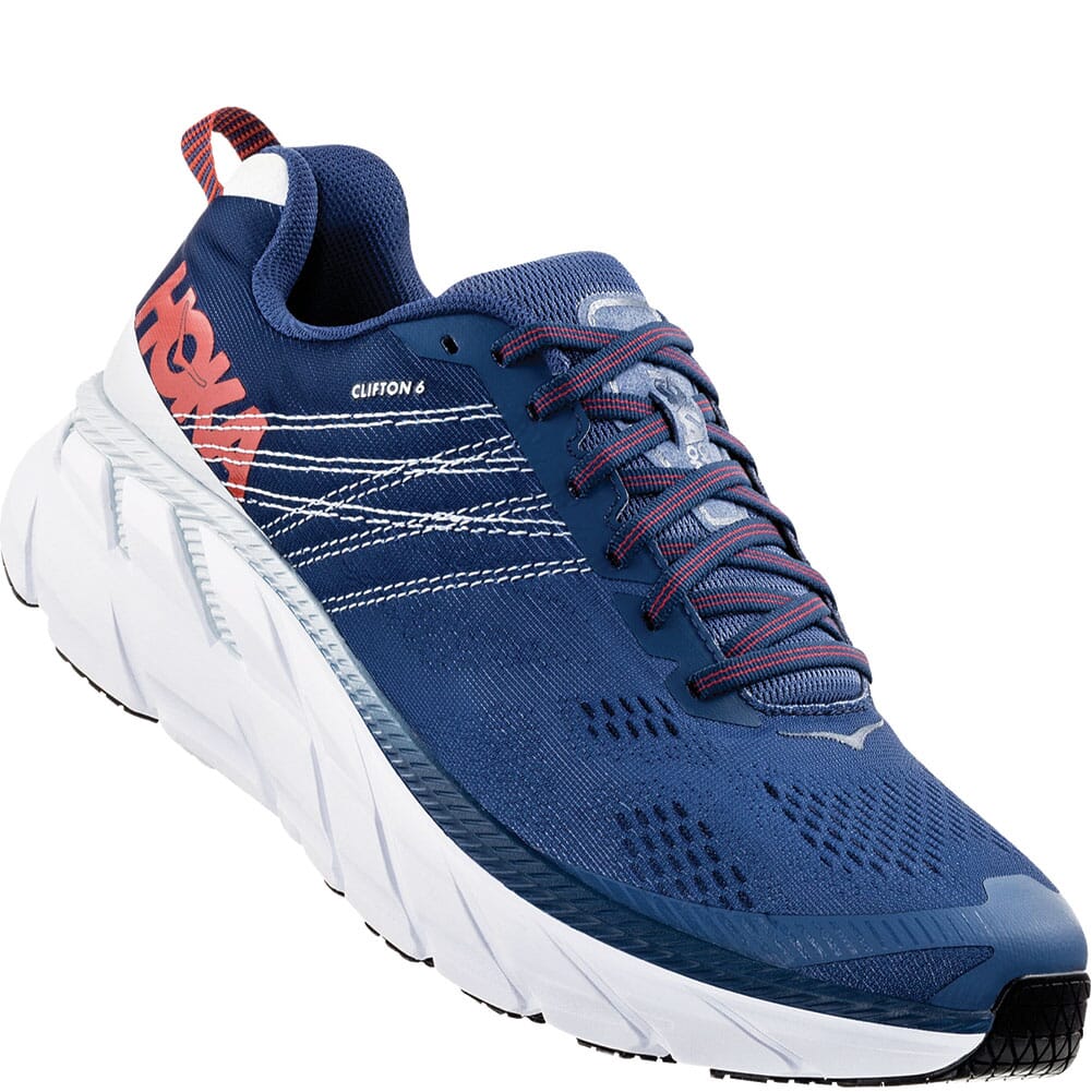 Hoka One One Men's Clifton 6 Wide Running Shoes - Ensign Blue ...