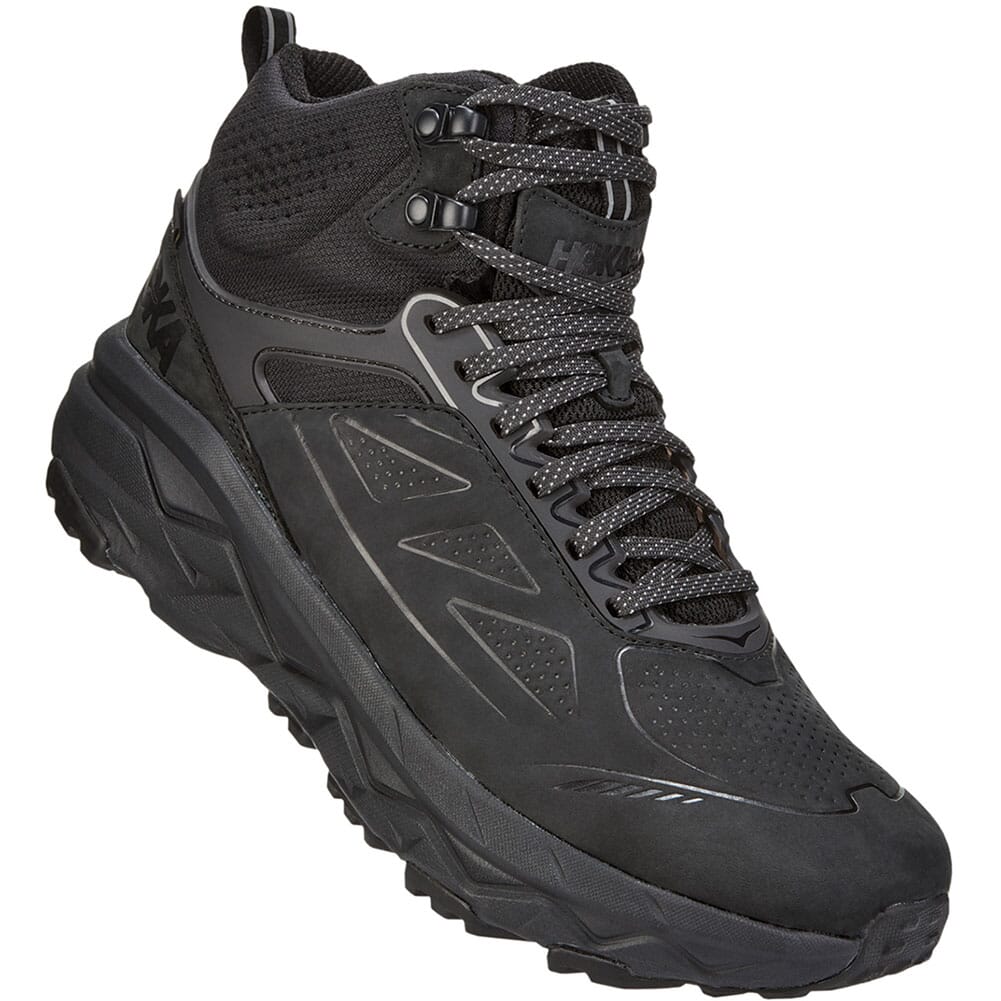 Hoka One One Men's Challenger Mid WP Hiking Boots Black elliottsboots