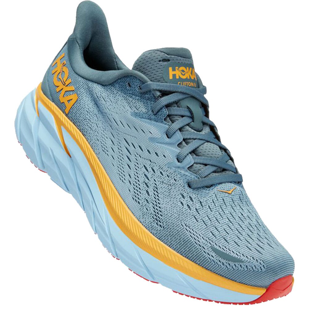 Hoka One One Clifton 1 Running Shoes Blue Yellow Men’s Size 9.5