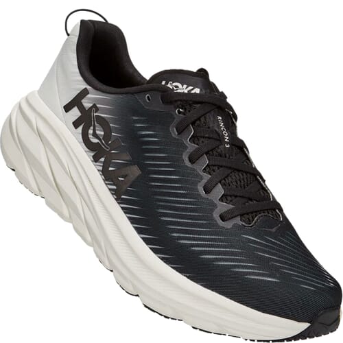Image for Hoka Men's Rincon 3 Wide Running Shoes - Black/White from elliottsboots