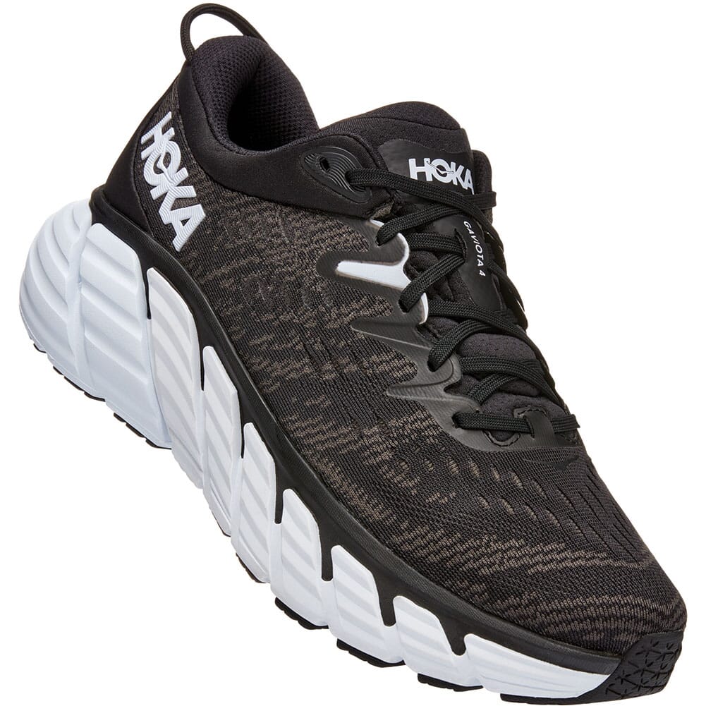 Hoka One One Men's Gaviota 4 Wide Athletic Shoes Black/White