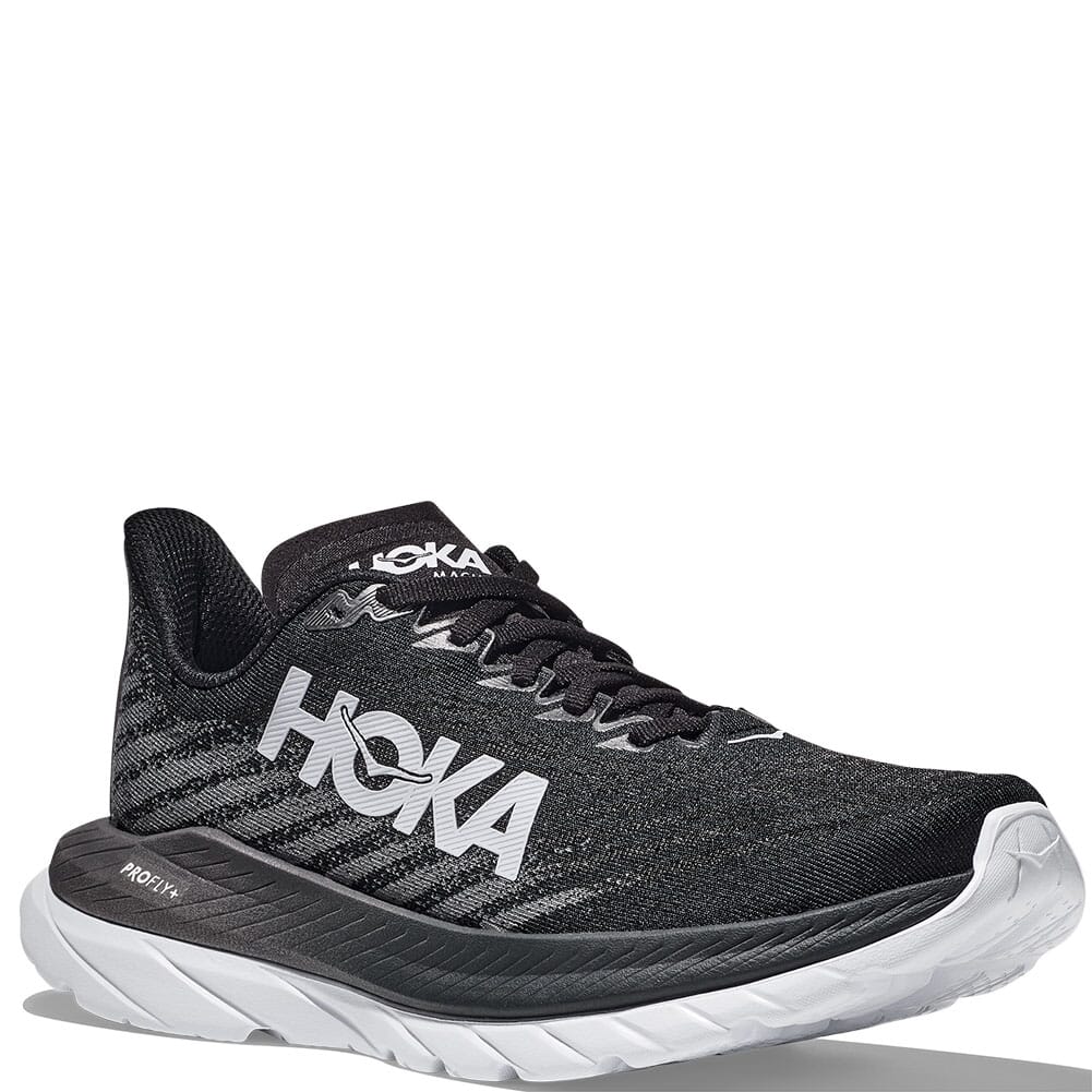 Hoka Men's Mach 5 Running Shoes - Black/Castle Rock | elliottsboots