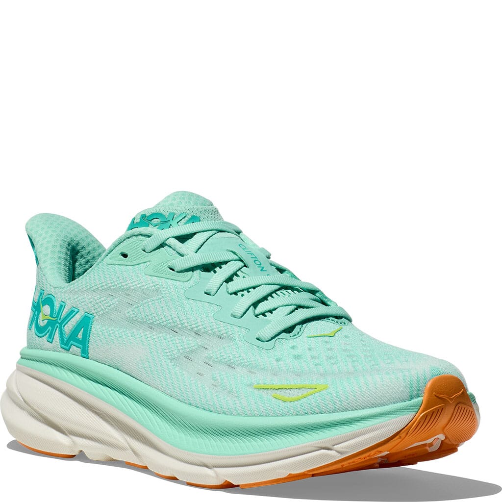 Hoka Women's Clifton 9 Running Shoes - Seafoam/Aqua Breeze