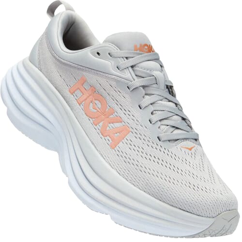 Image for Hoka Women's Bondi 8 Wide Athletic Shoes - Harbor Mist/Lunar Rock from elliottsboots