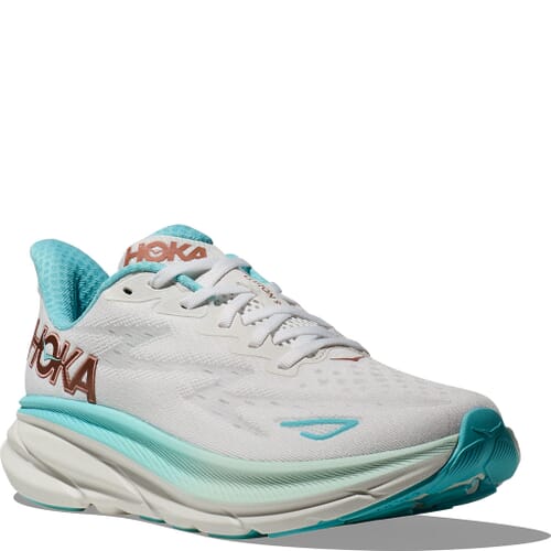 Image for Hoka Women's Clifton 9 Wide Running Shoes - Frost/Rose Gold from elliottsboots
