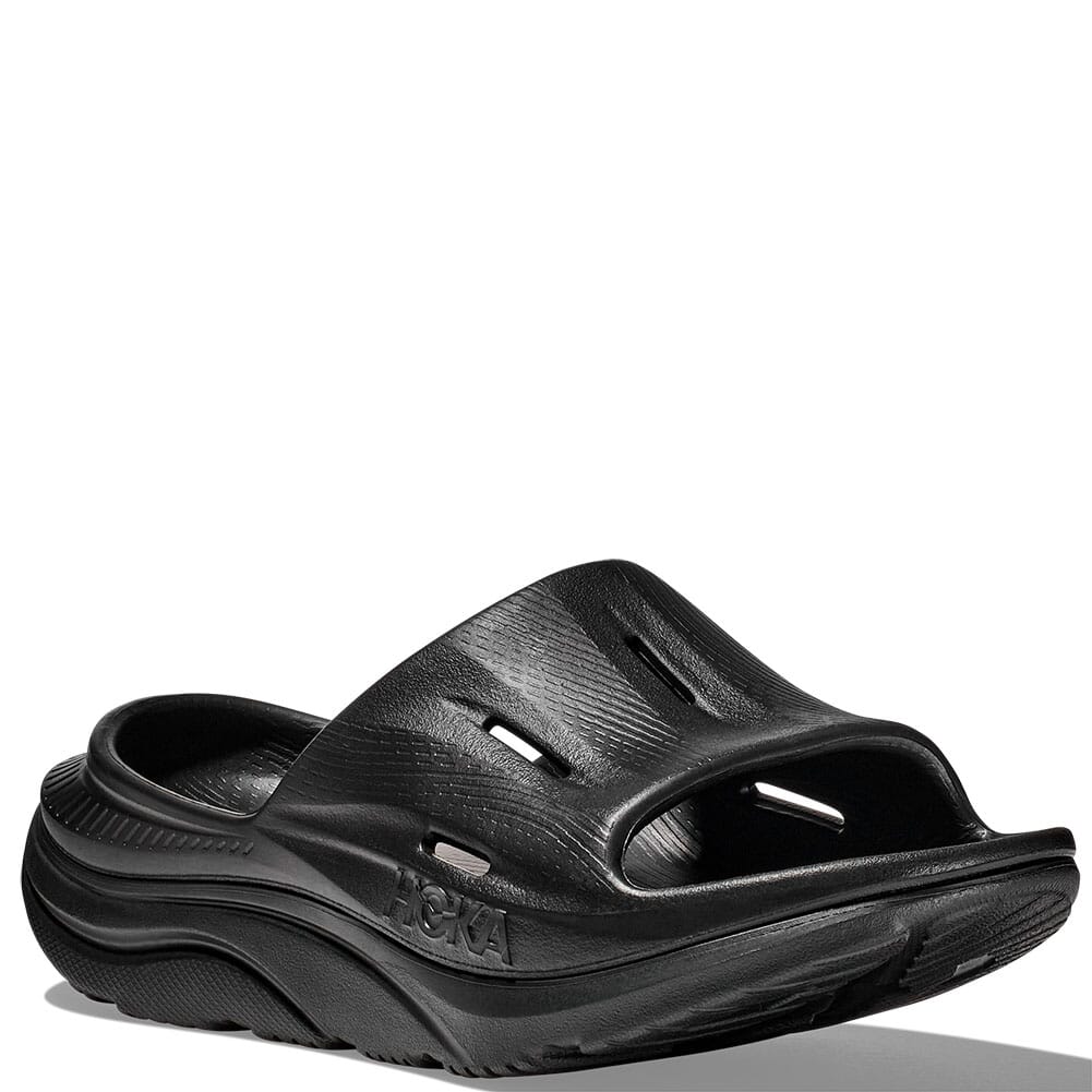 Hoka Unisex Ora Recovery Slide 3 Sandals - Black/Black | elliottsboots