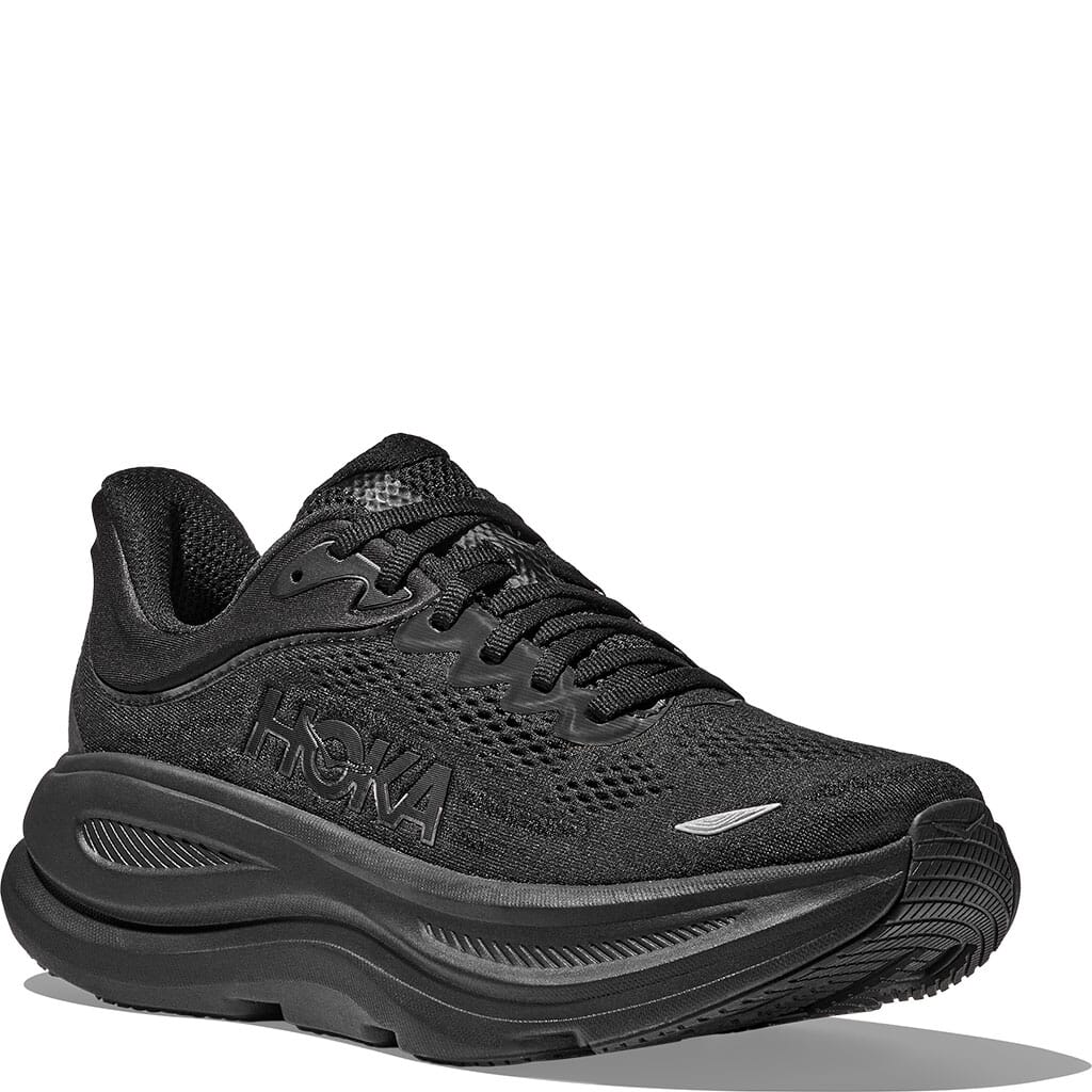 Hoka Men's Bondi 9 XWide Running Shoes - Black/Black | elliottsboots