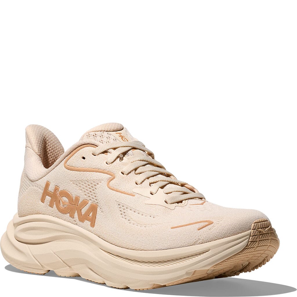 Hoka Women's Clifton 10 Wide Athletic Shoes - Vanilla/Birch