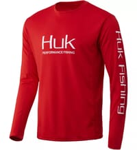 HUK Men's Icon X Long Sleeve - Red (Instore Only)