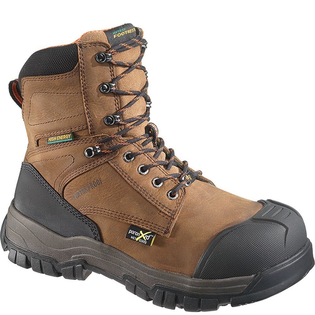 FootRests Men's High Energy PR Safety Boots - Brown | bootbay