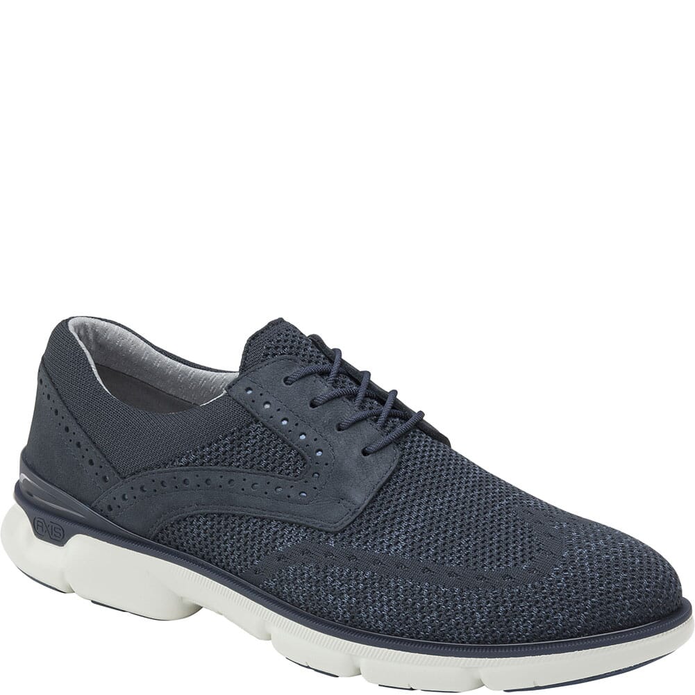Image for Johnson & Murphy Men's Tanner Wingtip Casual Shoes - Navy Knit from elliottsboots