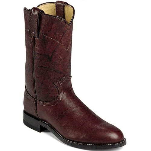 Men's 10IN Classic Western Justin Ropers - Dark Brown | elliottsboots