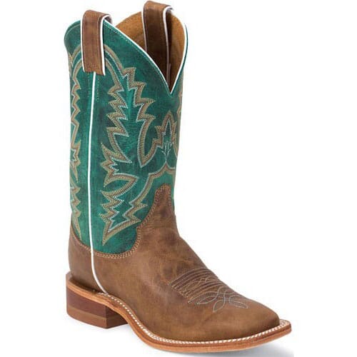 Women's Bent Rail Western Justin Boots - Turquoise | elliottsboots