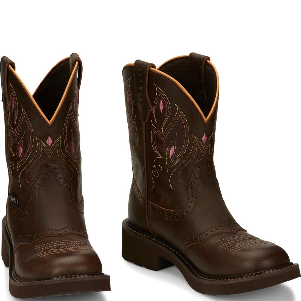 Image for Justin Women's Gemma Western Boots - Dark Brown from bootbay