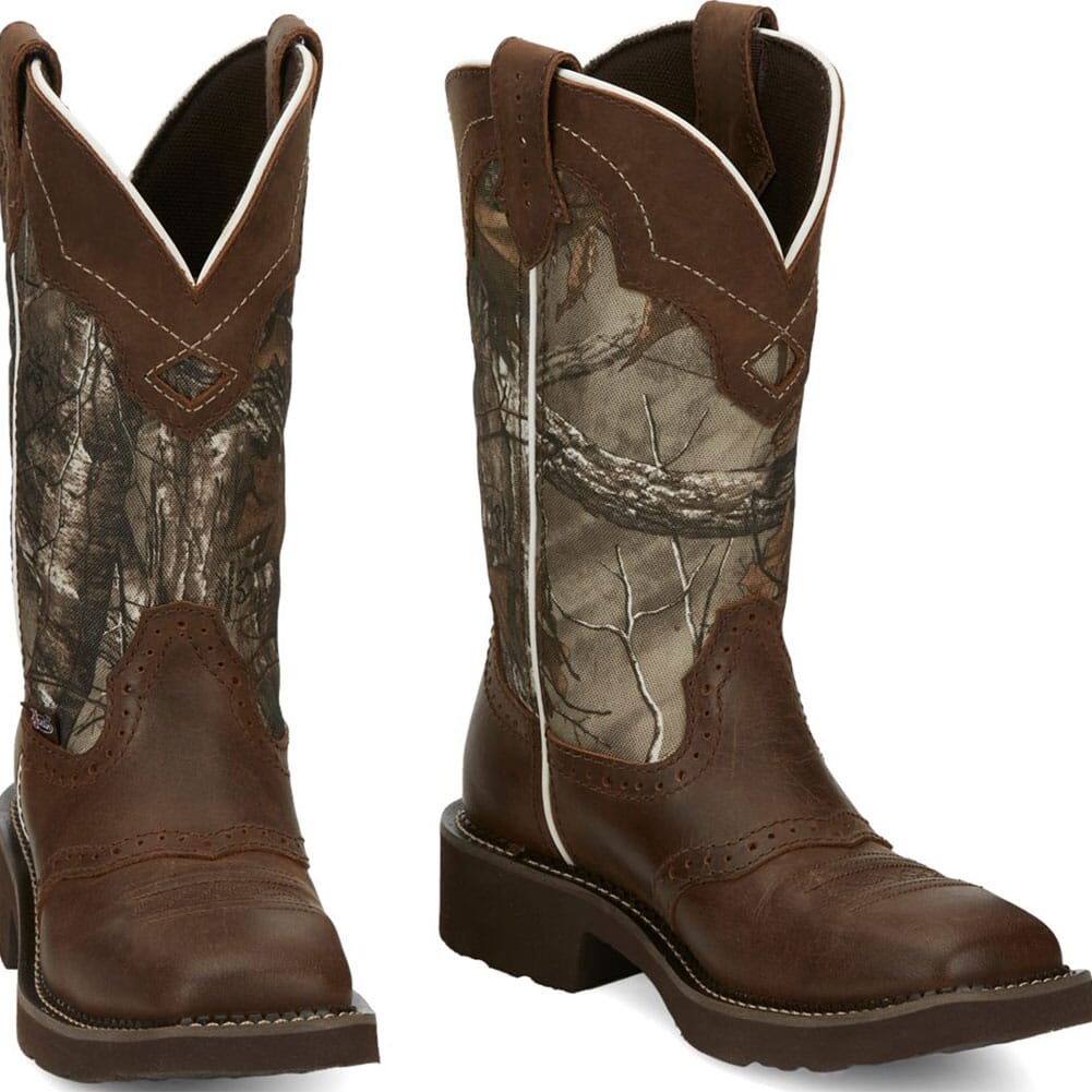 Image for Justin Women's Raya Western Boots - Camo from bootbay