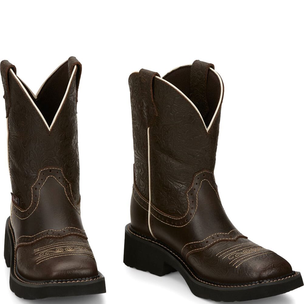 Image for Justin Women's Raya Tall Western Boots - Brown from bootbay