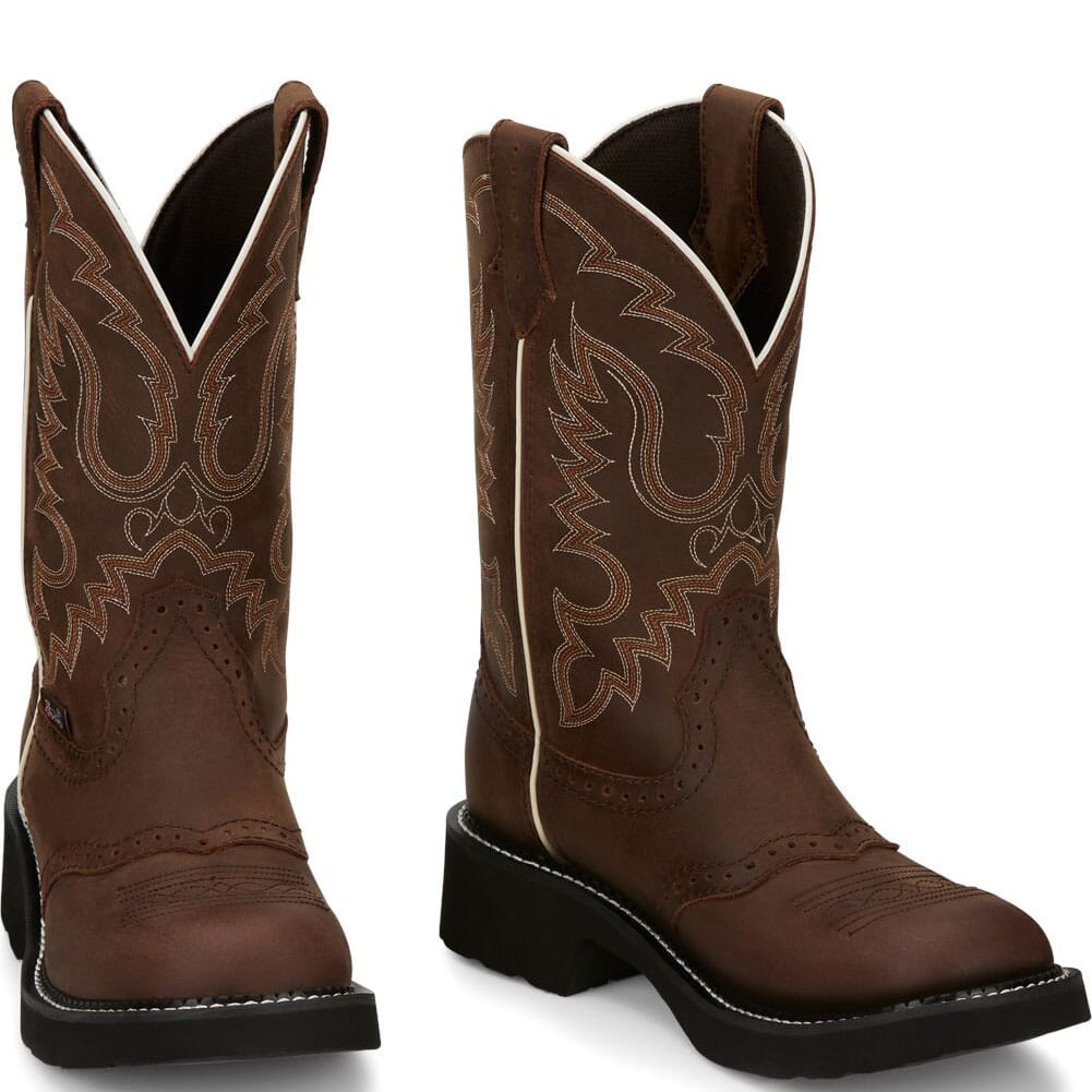 Image for Justin Women's Inji Western Boots - Aged Bark from elliottsboots