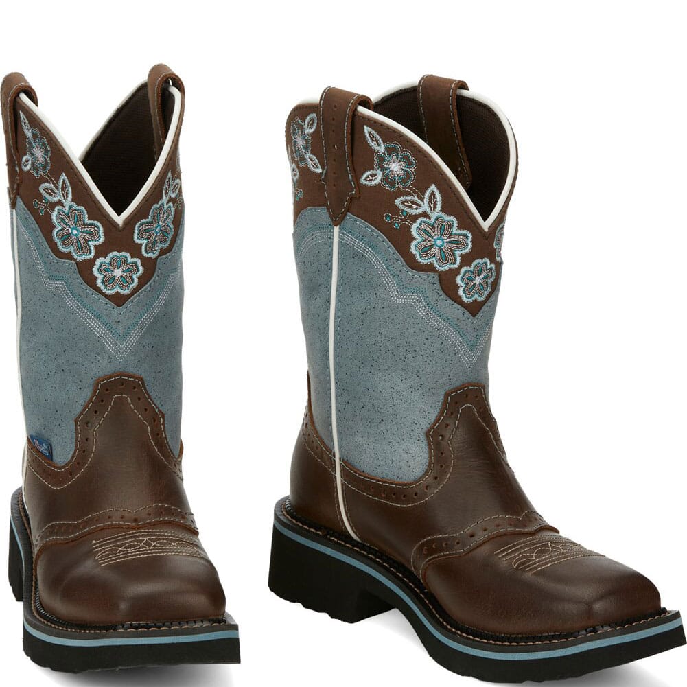 Image for Justin Women's Starlina Western Boots - Aged Bark from elliottsboots