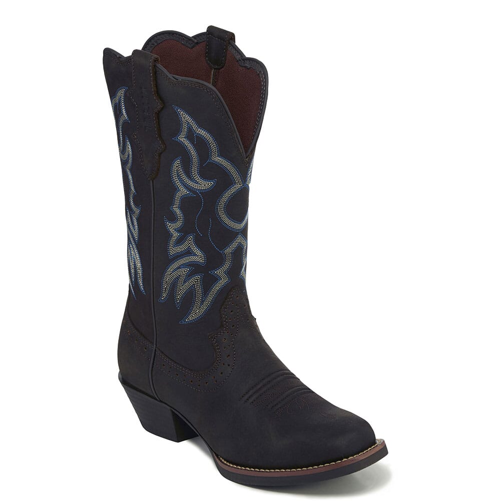 Justin Women's Brandy Western Boots - Dark Brown | elliottsboots