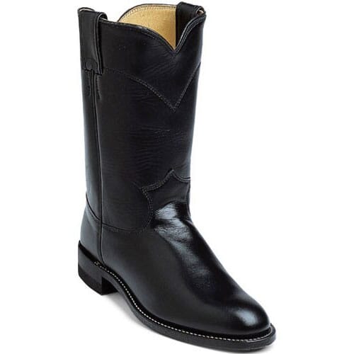 Justin Women's Cora Western Ropers - Black | elliottsboots