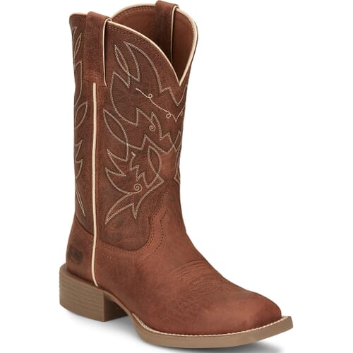 Image for Justin Women's Halter Western Boots - Roasted Cognac from elliottsboots