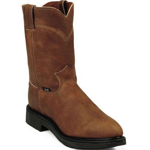 Justin Original Men's Conductor Wellington Safety Boots - Aged Bark ...