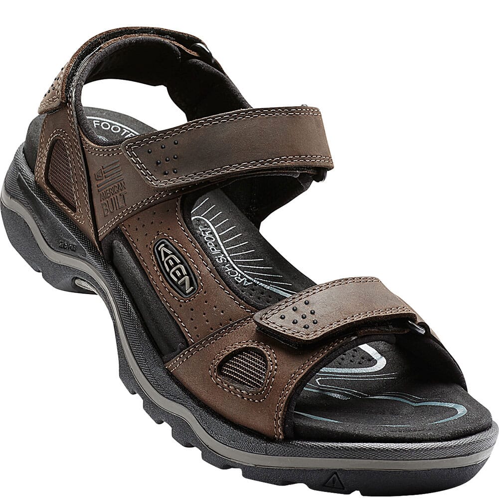 KEEN Outdoor Men s Rialto 3 Point Sandals Dark Earth Black elliottsboots