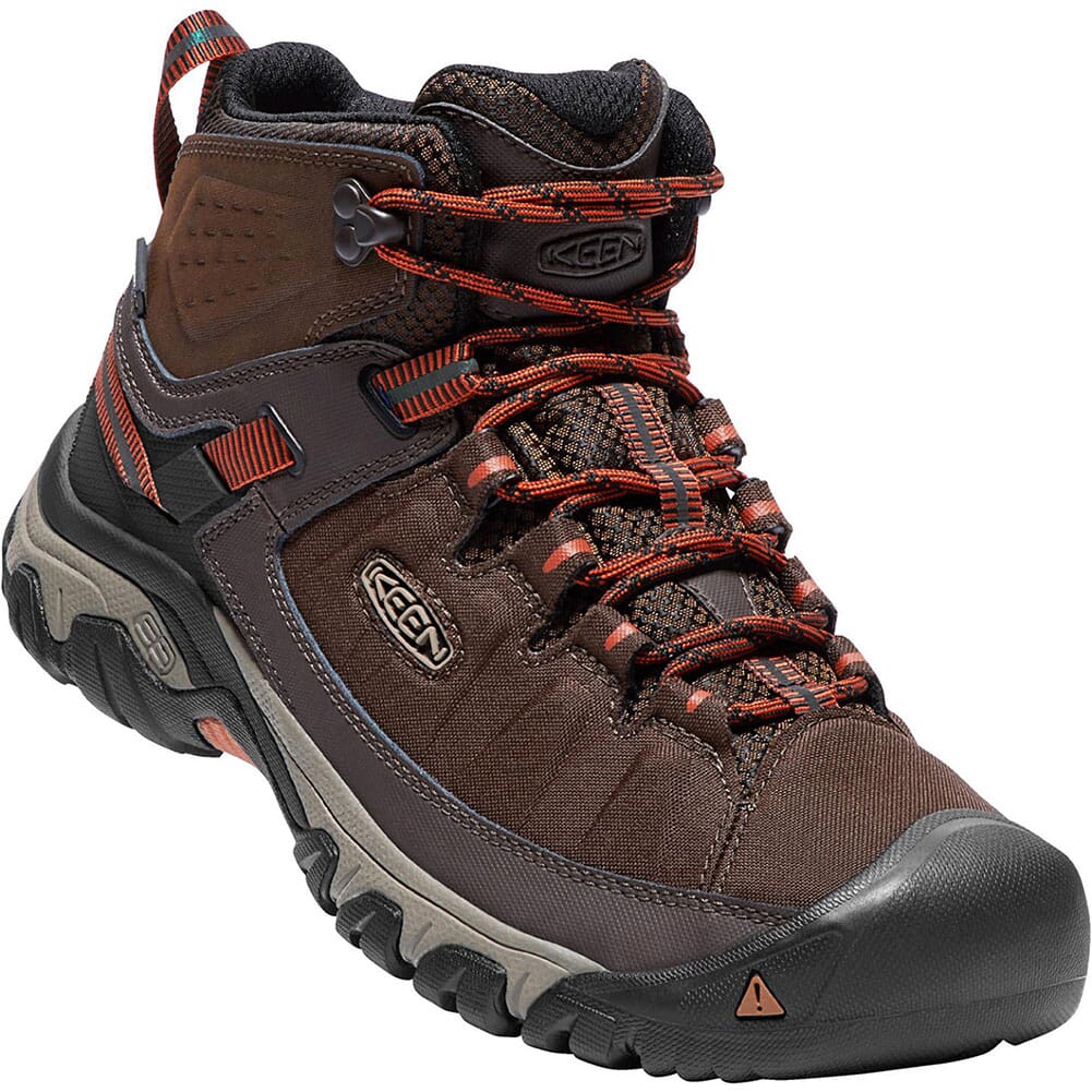 KEEN Men's Targhee EXP WP Mid Hiking Boots - Mulch/Burnt Ochre ...