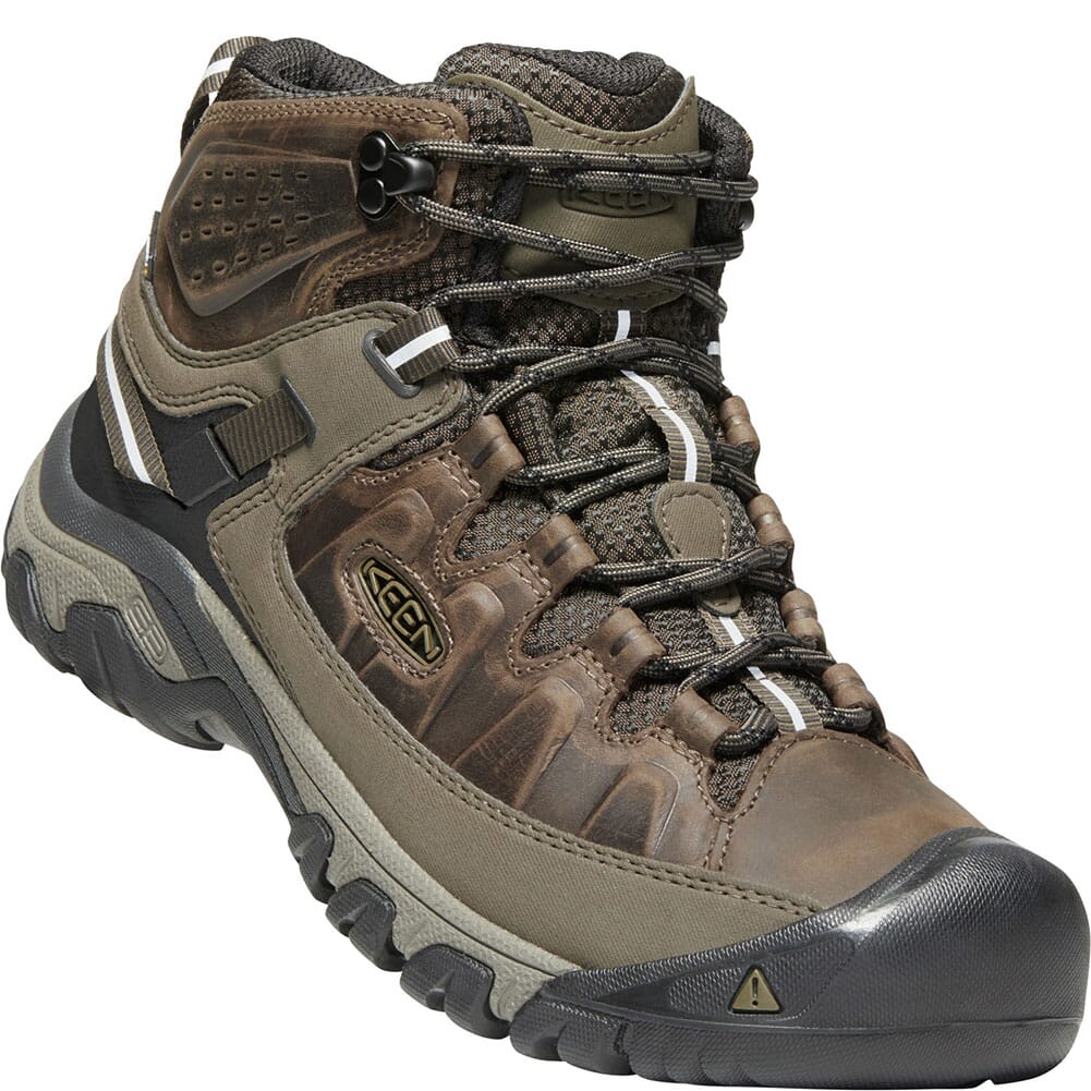 KEEN Men's Targhee III WP Mid Hiking Boots - Canteen/Mulch | elliottsboots