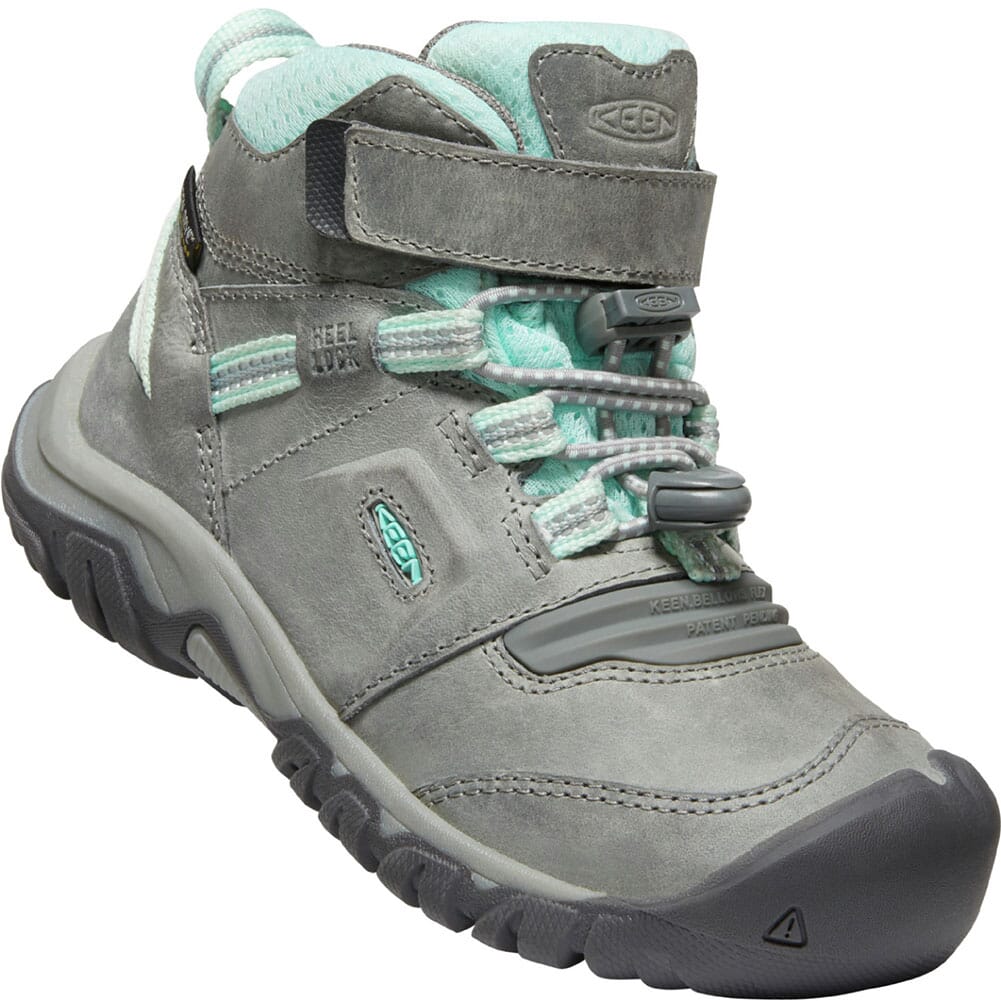 Image for KEEN Children Ridge Flex Mid WP Hiking Boots - Grey/Blue Tint from elliottsboots