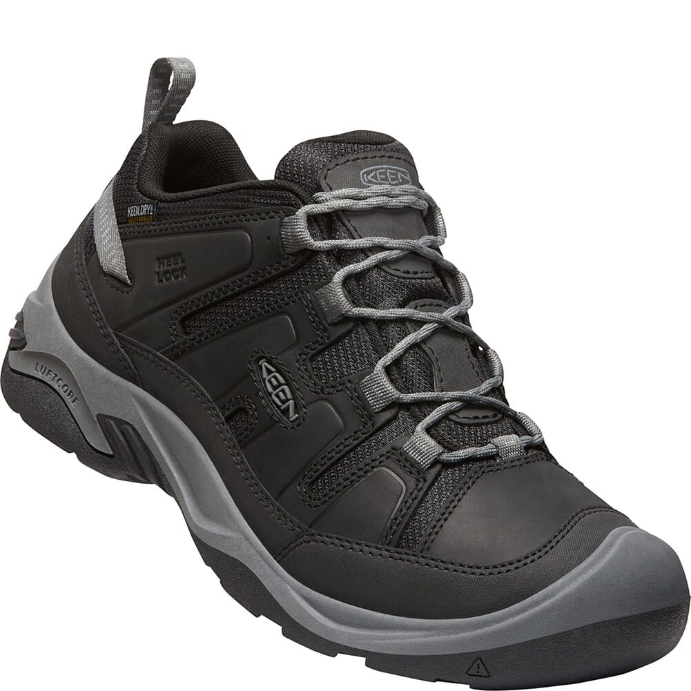 KEEN Men's Circadia WP Hiking Shoes - Black/Steel Grey | elliottsboots