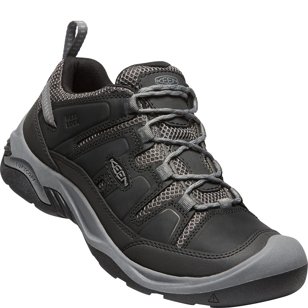 KEEN Men's Circadia Vent Hiking Shoes - Black/Steel Grey | elliottsboots