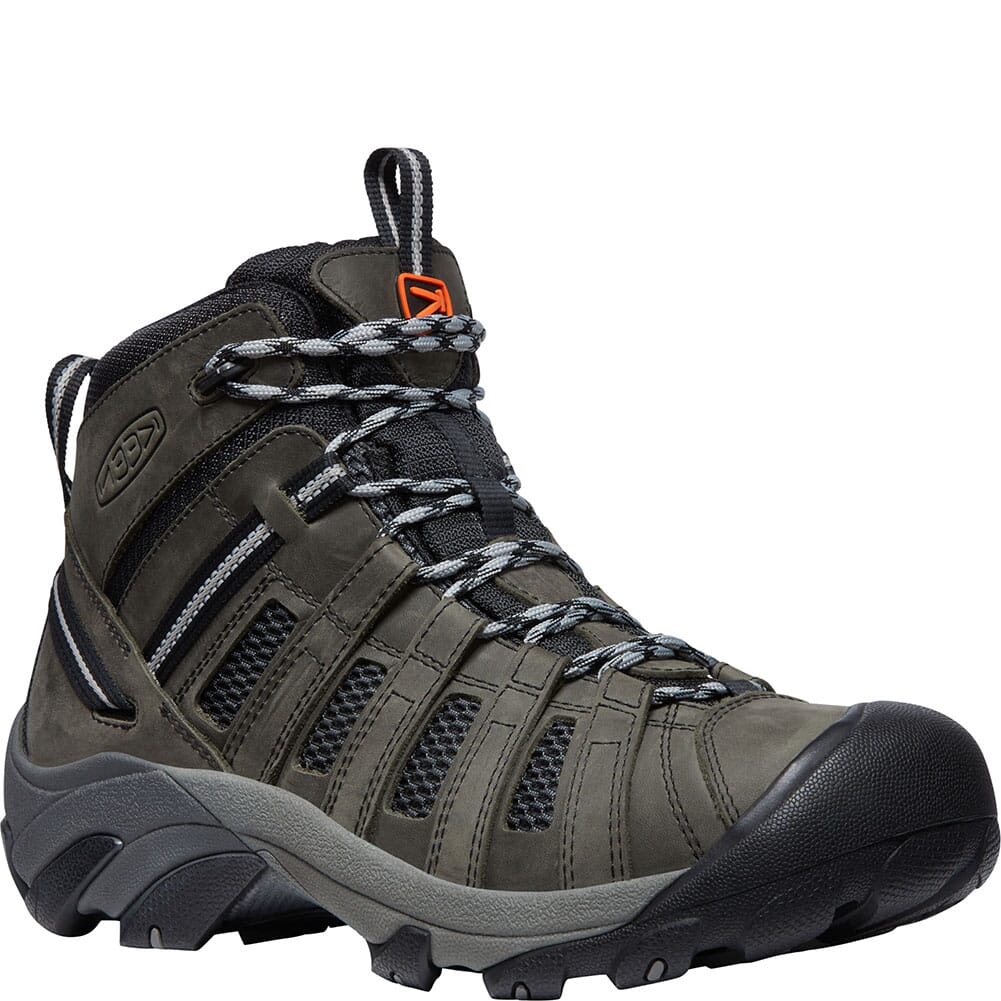 KEEN Men's Voyageur Mid Hiking Boots - Steel Grey/Scarlet Ibis ...