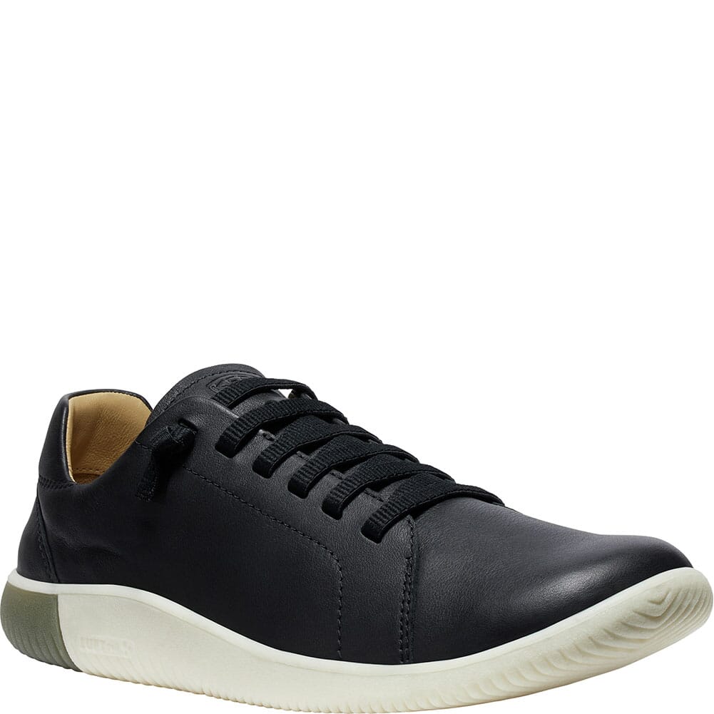 なかね KEEN Outdoor Men's KNX Leather Sneakers - Black/Star White