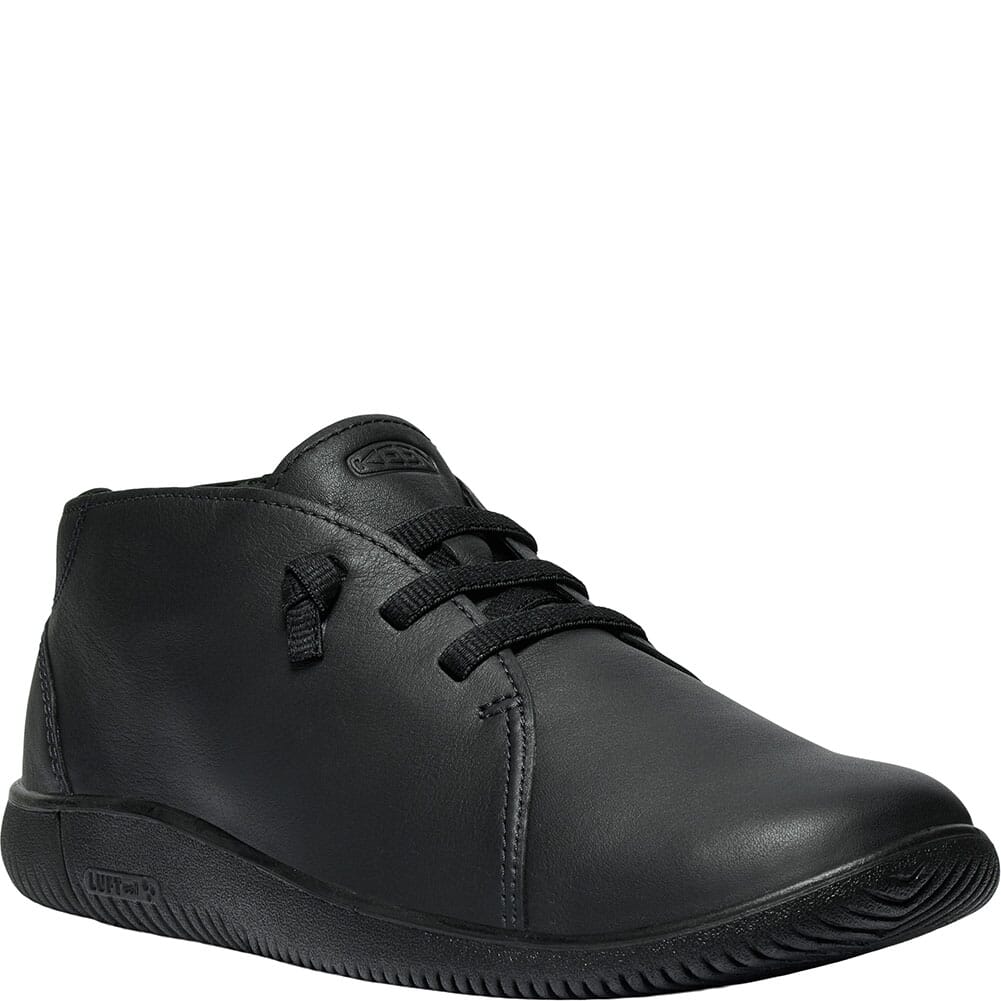 KEEN Outdoor Men's KNX Leather Casual Chukka - Black/Black