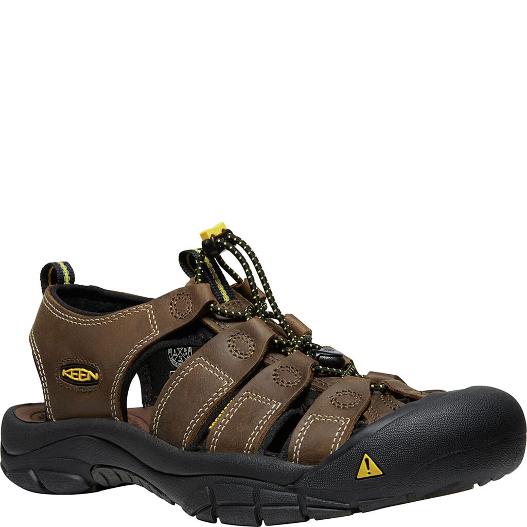 KEEN Men's Newport Wide Leather Sandals - Bison | elliottsboots