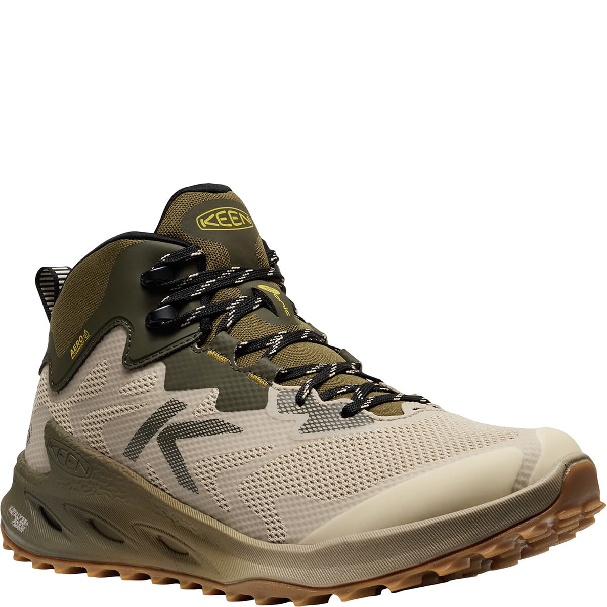 KEEN Men's Zionic NXT WP Mid Hiking Shoes - Brindle/Lemon Curry