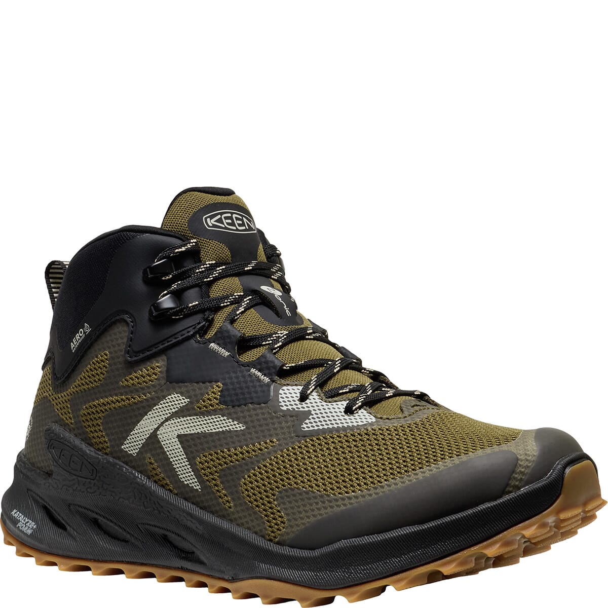 KEEN Men's Outdoor Zionic NXT WP Mid Hiking Shoes - Dark Olive