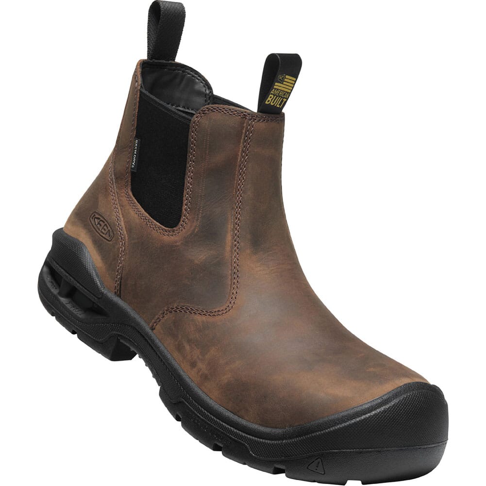 Image for KEEN Utility Men's Juneau Romeo WP Work Boots - Dark Earth/Black from elliottsboots