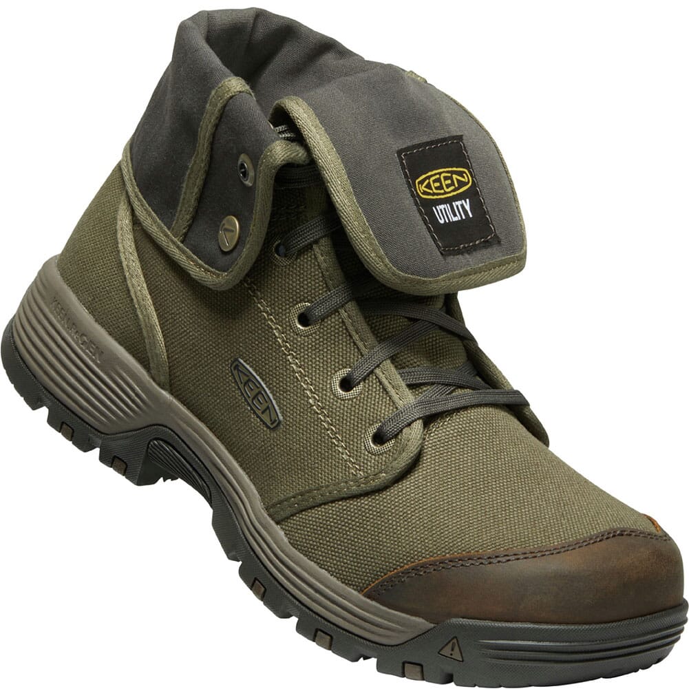 Image for KEEN Utility Men's Roswell Mid Work Boots - Olive/Black Olive from elliottsboots