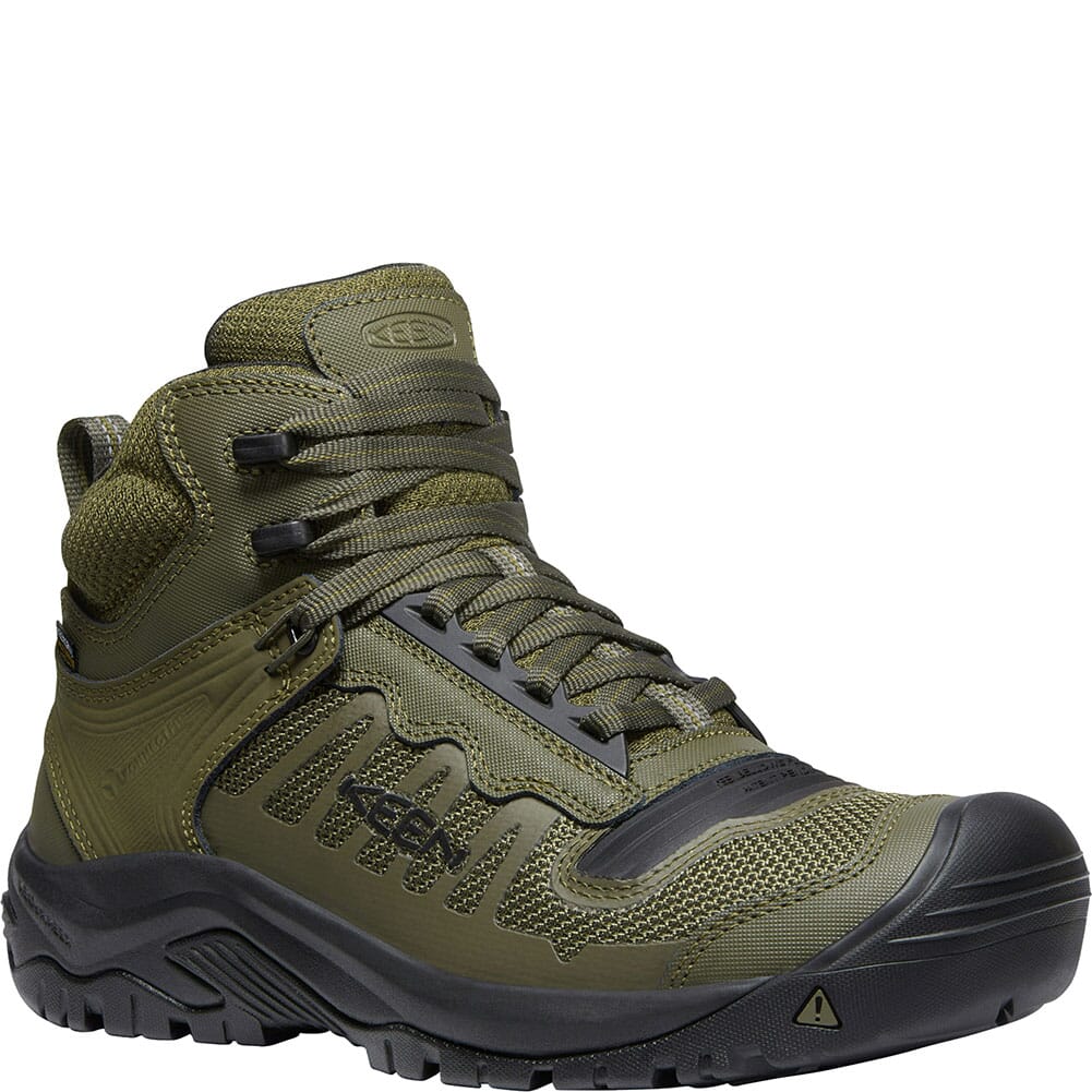 Image for Keen Men's Reno KBF WP Mid Work Boots - Dark Olive/Brown from elliottsboots